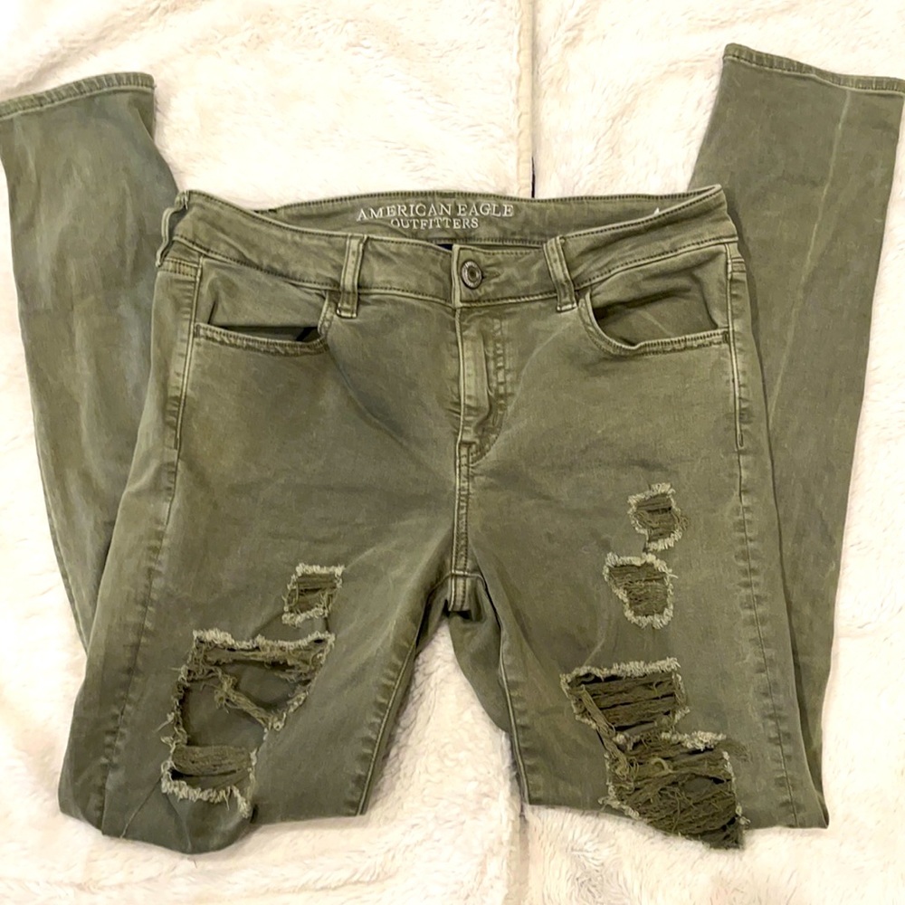 Size 10, green, jegging stretch